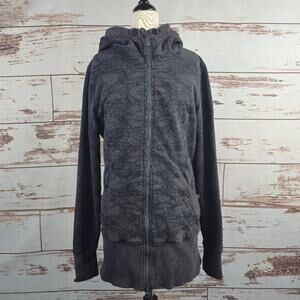 Lululemon Scuba Hoodie Grey Print Size 10